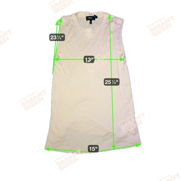 Size Medium Pale Pink Ribbed Theory Tank Top - Picture 3 of 3